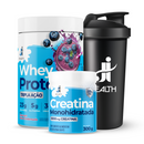 Combo Whey Protein Tripla Ação + Creatina Monohidratada 300g + Coqueteleira 700ml