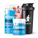 Combo Whey Protein Tripla Ação + Creatina Monohidratada 300g + Coqueteleira 700ml