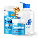 Combo Whey Protein Tripla Ação + Creatina Monohidratada 300g + Garrafa 2L