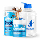 Combo Whey Protein Tripla Ação + Creatina Monohidratada 300g + Garrafa 2L