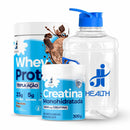 Combo Whey Protein Tripla Ação + Creatina Monohidratada 300g + Garrafa 2L