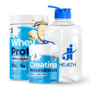 Combo Whey Protein Tripla Ação + Creatina Monohidratada 300g + Garrafa 2L