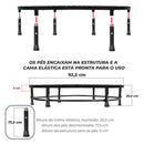 Informações da Cama Elástica Jump J&I Health: suporta até 180 kg, com molas resistentes e estrutura em aço carbono galvanizado. Ideal para exercícios de cardio, força e resistência, e exercícios funcionais com baixo impacto.
