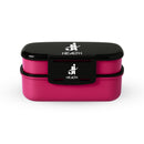 Marmita Box Fitness J&I Health de 1,93 litros, disponível nas cores rosa e azul. Ideal para transportar refeições equilibradas, com três divisórias removíveis e material resistente livre de BPA. Pode ser utilizada no micro-ondas e congelador, acompanha talheres.