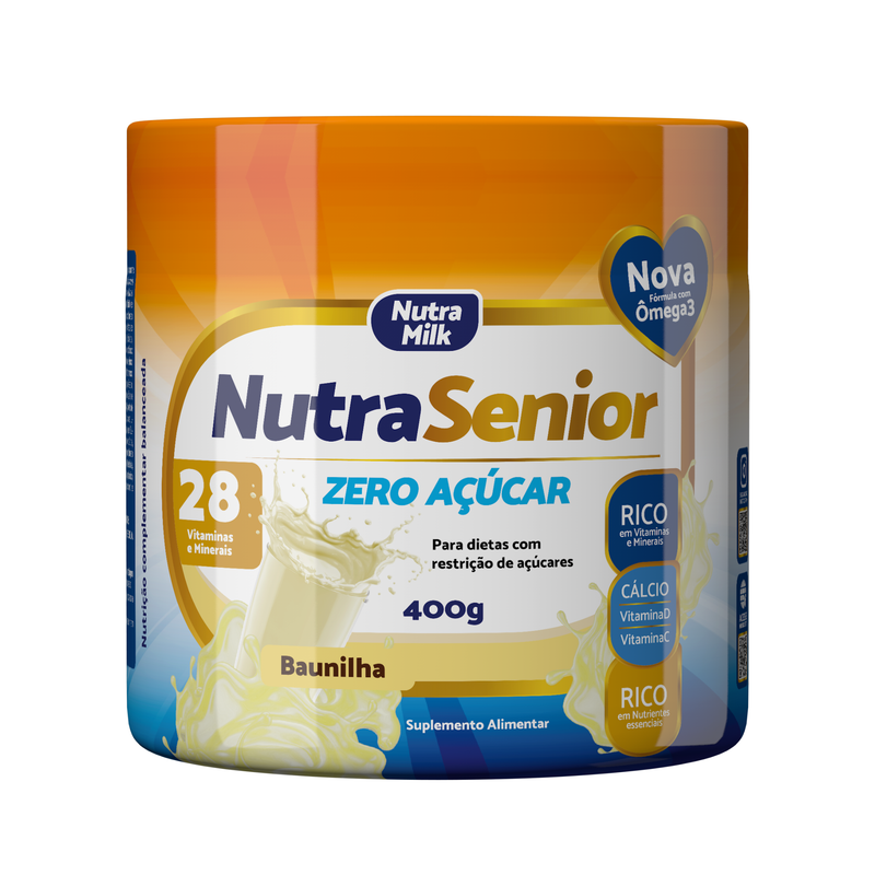 NutraSenior Zero Açúcar 50+ 400g sabor Baunilha