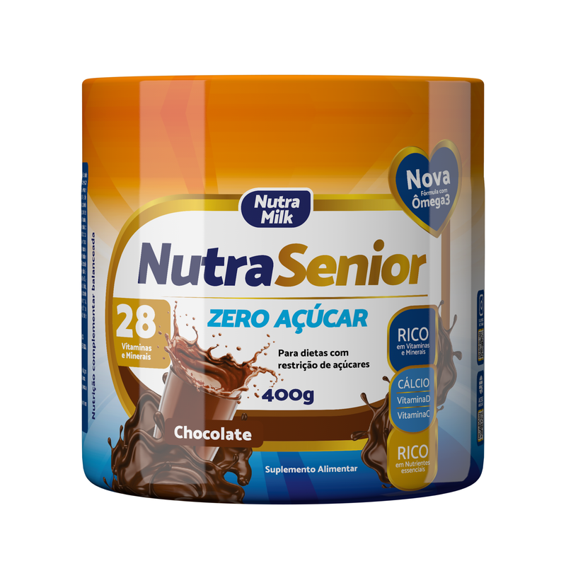 NutraSenior Zero Açúcar 50+ 400g sabor Chocolate