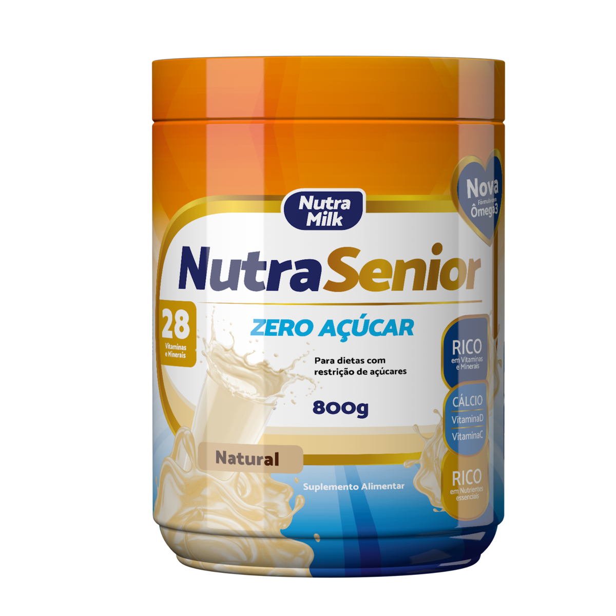 NutraSenior Zero Açúcar 50+ 800g sabor Natural
