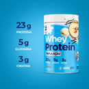 Vantagens do Whey Protein de Baunilha J&I Health: sem açúcar, sem glúten, com proteína concentrada e sabor delicioso.