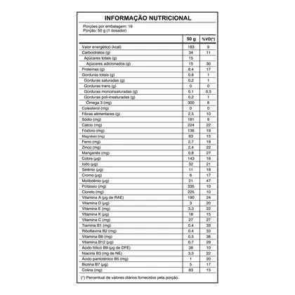 Tabela nutricional · 800 g